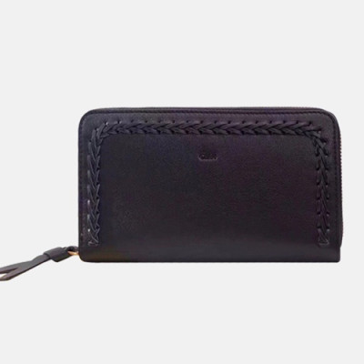 Chloe 2019 Ladies Leather Zip Round Wallet,19cm - 끌로에 2019 여성용 레더 지퍼 라운드 장지갑  CLW0004,19CM,블랙