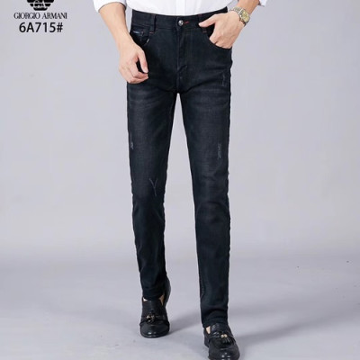 Armani 2019 Mens Graffity Denim Pants - 알마니 남성 그래피티 데님 팬츠 ARMPT0012.Size(29-42).블랙