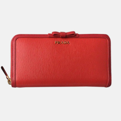 Prada 2019 Ladies Leather Wallet 1ML506 -프라다 2019 여성용 레더 장지갑,PRAW0111, 19CM,레드