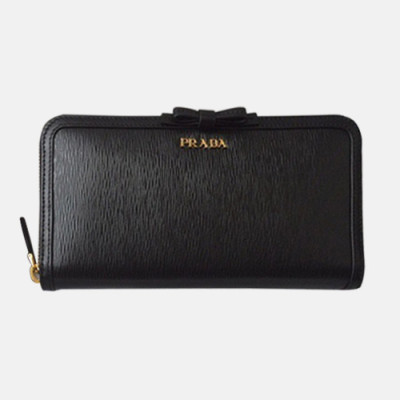 Prada 2019 Ladies Leather Wallet 1ML506 -프라다 2019 여성용 레더 장지갑,PRAW0114, 19CM,블랙