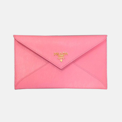 Prada 2019 Ladies Leather Clutch Wallet 1MF175 -프라다 2019 여성용 레더 클러치 장지갑,PRAW0119, 20CM,핑크