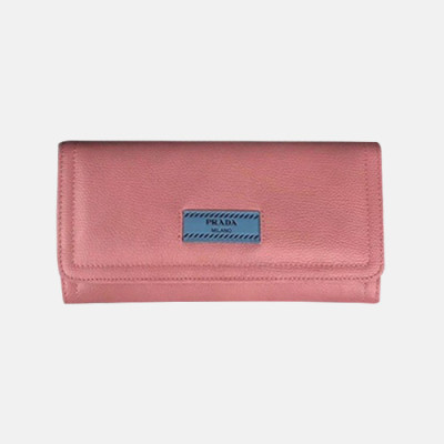 Prada 2019 Ladies Leather Wallet 1MH132 -프라다 2019 여성용 레더 장지갑,PRAW0125, 19CM,핑크