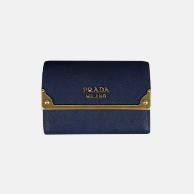 Prada 2019 Ladies Saffiano Leather Wallet 1MH840 -프라다 2019 여성용 사피아노 레더 반지갑 PRAW0131, 12CM,네이비