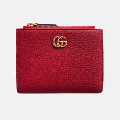 Gucci 2019 Marmont Leather Wallet  474747 - 구찌 마몬트 여성용 레더 반지갑  GUW0036.Size(12.5cm).레드