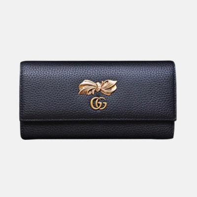 Gucci 2019 Ladies Leather Wallet 524290 - 구찌 2019 여성용 레더 장지갑 ,GUW0045.Size(19CM).블랙