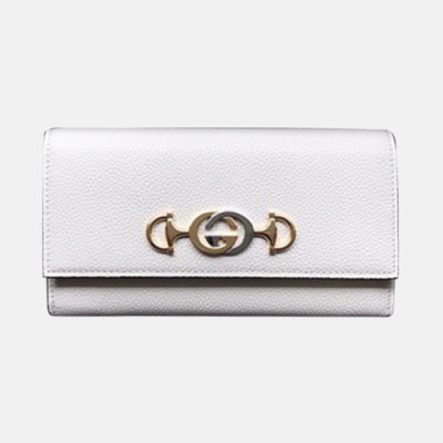 Gucci 2019 Womens Zumi Leather Wallet 573612 - 구찌 여성 주미 레더 장지갑 GUW0047.Size(19cm).화이트