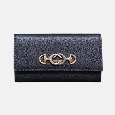 Gucci 2019 Womens Zumi Leather Wallet 573612 - 구찌 여성 주미 레더 장지갑 GUW0048.Size(19cm).블랙