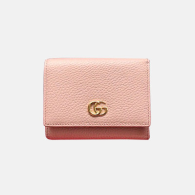 Gucci 2019 Marmont Leather Wallet  474746 - 구찌 마몬트 여성용 레더 반지갑  GUW0053.Size(12cm).핑크