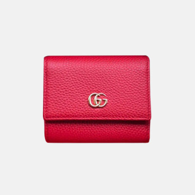 Gucci 2019 Marmont Leather Wallet  546584 - 구찌 마몬트 여성용 레더 반지갑  GUW0056,Size(12cm).레드
