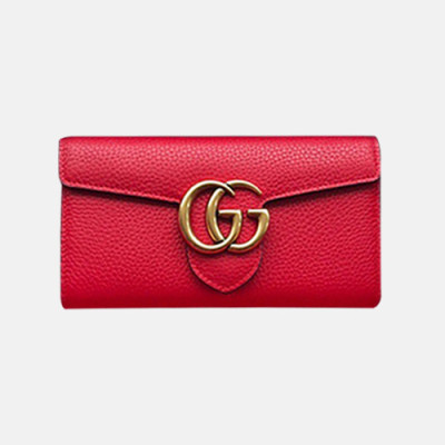 Gucci 2019 Mamont Leather Wallet 400586 - 구찌 2019 마몬트 여성용 레더 지갑  GUW0063.Size(19CM).레드