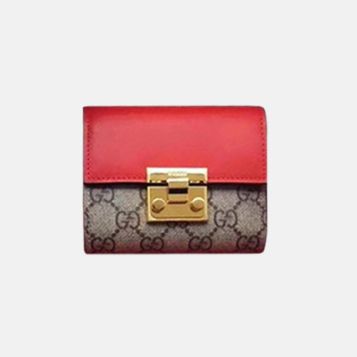 Gucci 2019 Padlock Canvas & Leather Wallet,453155 - 구찌 패드락 캔버스 & 레더 반지갑 GUW0064.Size(11CM),브라운