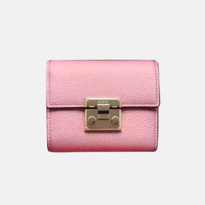 Gucci 2019 Padlock Leather Wallet,453155 - 구찌 패드락 레더 반지갑 GUW0065.Size(11CM),핑크