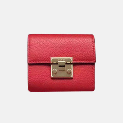 Gucci 2019 Padlock Leather Wallet,453155 - 구찌 패드락 레더 반지갑 GUW0066.Size(11CM),레드