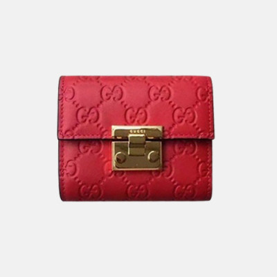 Gucci 2019 Padlock Leather Wallet,453155 - 구찌 패드락 레더 반지갑 GUW0070.Size(11CM),레드