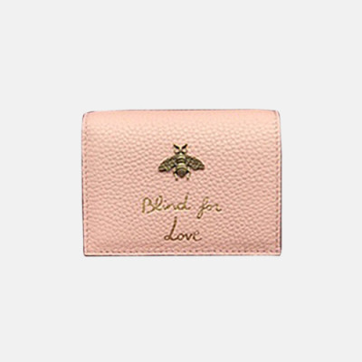 Gucci 2019 Leather Card Case,460185 - 구찌 여성용 레더 카드 케이스,GUW0074.Size(11cm).연핑크