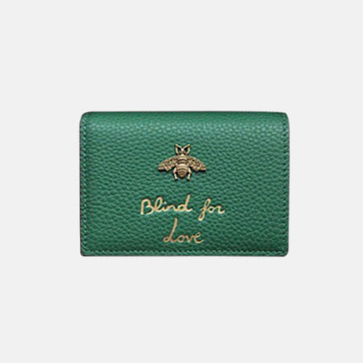 Gucci 2019 Leather Card Case,460185 - 구찌 여성용 레더 카드 케이스,GUW0078.Size(11cm).그린