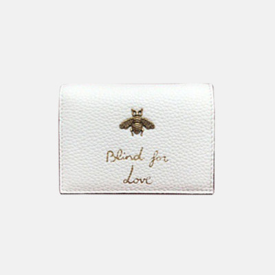 Gucci 2019 Leather Card Case,460185 - 구찌 여성용 레더 카드 케이스,GUW0079.Size(11cm).화이트