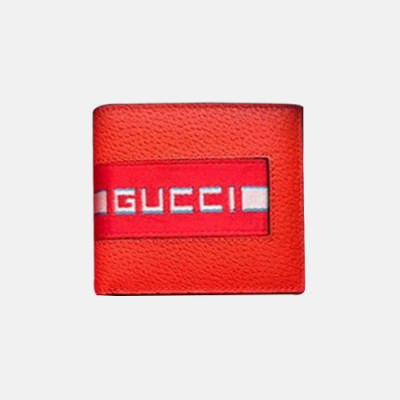 Gucci 2019 Stripe Leather Wallet  473905 - 구찌 남여공용 스트라이프 레더 반지갑  GUW0086.Size(11cm).레드