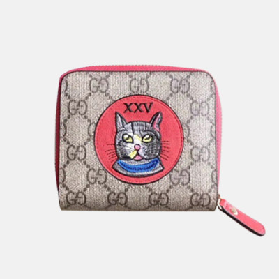 Gucci 2019 Supreme Bosco Patch Canvas Wallet  473905 - 구찌 슈프림 보스코 패치 캔버스 반지갑  GUW0087.Size(11cm).브라운