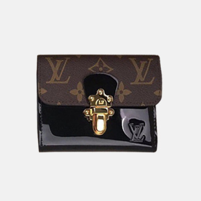 Louis Vuitton 2019 Cherrywood Compact Wallet M61912 - 루이비통 여성용 체리우드 컴팩트 월릿 반지갑 LOUW0229.Size(12cm).블랙+브라운