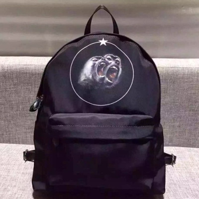 Givenchy 2019 Canvas & Leather Back Pack,41cm - 지방시 2019 캔버스 & 레더 남여공용 백팩 GVB0283,41cm,블랙