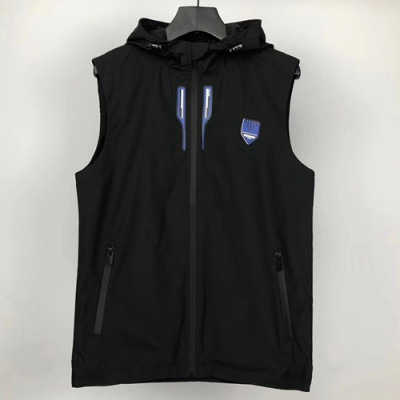 Prada 2019 Mens Business Casual Logo Vest  - 프라다 남성 비지니스 캐쥬얼 로고 조끼 PRA0004.Size(m - 3xl).블랙