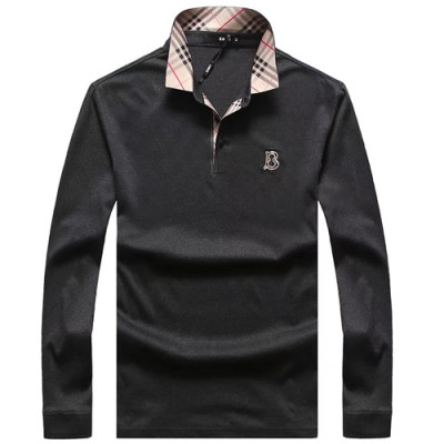 Burberry 2019 Mens Cotton T-shirt - 버버리 남성 코튼 긴팔티셔츠 BURTS0033,Size(M- 3XL).블랙/네이비/그린