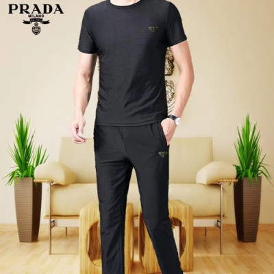 Prada 2019 Mens Logo Cotton Training Pants - 프라다 남성 로고 코튼 트레이닝 팬츠 PRATP0005.Size(m - 3xl).컬러(블랙)