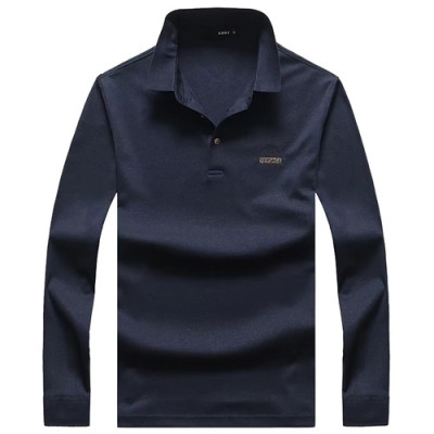 Versace 2019 Mens Cotton T-shirt - 베르사체 남성 코튼 긴팔티셔츠 VERTS0008.Size(M- 3XL),블랙/네이비/브라운