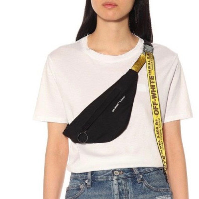 Off White 2019 Canvas Hip Sack Belt Bag,31cm - 오프화이트 2019 캔버스 남여공용 힙색 벨트백 OFFB0077,31cm,블랙