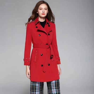 Burberry 2019 Womens Classic Heritage Trench Coat - 버버리 2019 여성 클래식 빈티지 트렌치 코트 BURCT0105.Size(s - 2xl)，레드