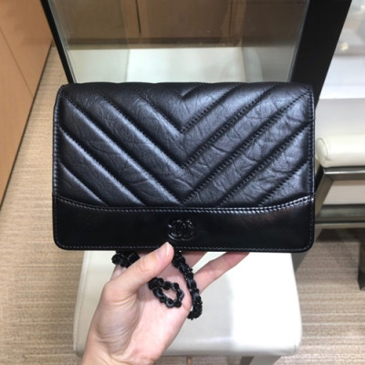 Chanel 2019 WOC Chain Cross Bag,19CM - 샤넬 2019 WOC 체인 크로스백,CHAB1167,19CM,블랙