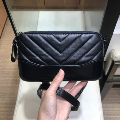 Chanel 2019 Women Gabrielle Leather Chain Shoulder Bag ,19CM - 샤넬 2019 여성용 가브리엘 레더 체인 숄더백,CHAB1173,19CM,블랙