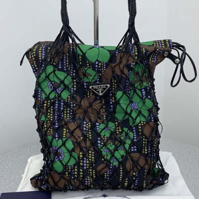 Prada 2019 Nylon Tote Shoulder Shopper  Bag,33CM - 프라다 2019 나일론 토트 숄더 쇼퍼백,PRAB0059,33cm,블랙