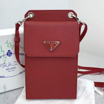 Prada 2019 Leather Shoulder Bag / Phone Bag ,20CM - 프라다 2019 레더 남여공용 숄더백 / 폰백,PRAB0062,20CM,레드