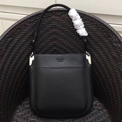 Prada 2019 Margit Leather Tote Bag,29cm - 프라다 2019 마르기트 레더 여성용 토트백 ,1BC076-4, 29cm,블랙