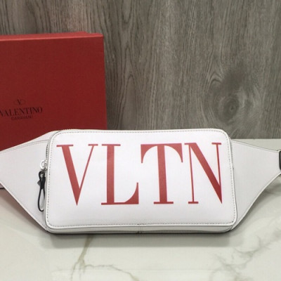 Valentino 2019 Leather Hip Sack Belt Bag,23.5CM - 발렌티노 2019 레더 남여공용 힙색 벨트백,VTB0805,23.5CM,화이트