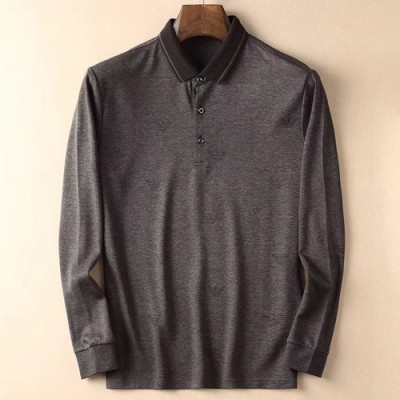 Armani 2019 Mens Cotton T-shirt - 알마니 2019 남성 코튼 긴팔티셔츠 ARMTS0039.Size(M - 3XL),블랙/블루