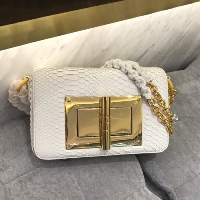 [매장판]Tom Ford 2019 Leather Shoulder Bag,24cm - 톰 포드 2019 레더 여성용 숄더백 TFB0011,24cm,화이트