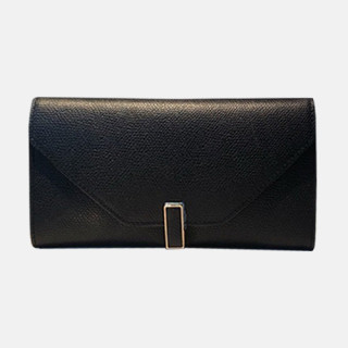 Valextra 2019 Ladies Epsom Leather Wallet - 발렉스트라 2019 여성용 엡송 레더 장지갑 VALB0001,20cm.블랙