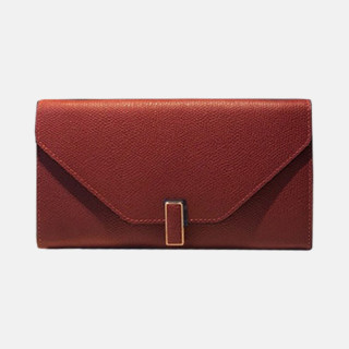 Valextra 2019 Ladies Epsom Leather Wallet - 발렉스트라 2019 여성용 엡송 레더 장지갑 VALB0006,20cm.다크레드