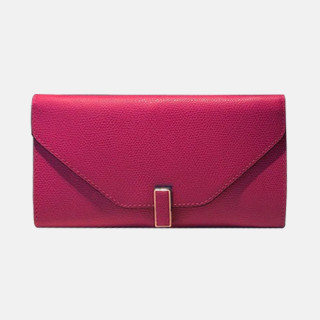 Valextra 2019 Ladies Epsom Leather Wallet - 발렉스트라 2019 여성용 엡송 레더 장지갑 VALB0009,20cm.핫핑크