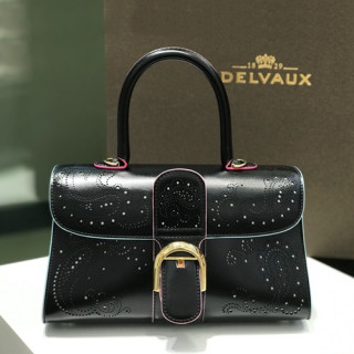 Delvaux 2019 Brillant Leather Tote Shoulder Bag,28 CM - 델보 2019 브리앙 레더 토트 숄더백,DVB0328.28 CM,블랙