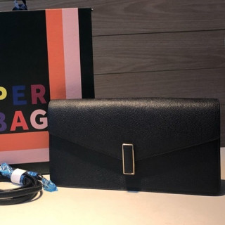 Valextra 2019 Epsom Leather Shoulder Bag,25CM - 발렉스트라 2019 엡송 레더 숄더백,VALB0116,25CM,블랙