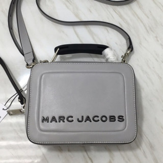 Mark Jacobs 2019 Leather Women Box Tote Shoulder Bag,20cm - 마크제이콥스 2019 레더 여성용 박스 토트 숄더백,MJB0131 ,20cm,그레이