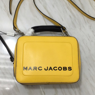 Mark Jacobs 2019 Leather Women Box Tote Shoulder Bag,20cm - 마크제이콥스 2019 레더 여성용 박스 토트 숄더백,MJB0132,20cm,옐로우