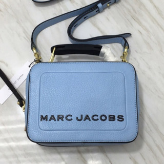 Mark Jacobs 2019 Leather Women Box Tote Shoulder Bag,20cm - 마크제이콥스 2019 레더 여성용 박스 토트 숄더백,MJB0133,20cm,블루