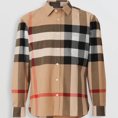 Burberry 2019 Mens Logo Slim Fit  Tshirt - 버버리 남성 로고 슬림핏 셔츠 BURST0195.Size(M-3XL), 카키