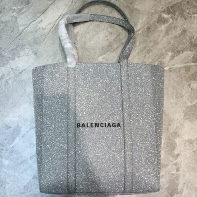 Balenciaga 2019 Leather Tote Shoulder Shopper Bag,28CM - 발렌시아가 2019 레더 토트 숄더 쇼퍼백,BGB0445,28CM,실버