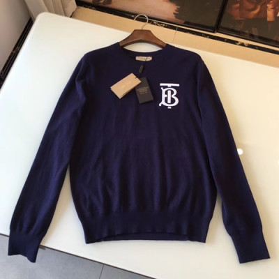 Burberry 2019 Mens Retro Logo Sweater - 버버리 남성 레트로 로고 니트  BURST0206.Size(M - 2XL),네이비